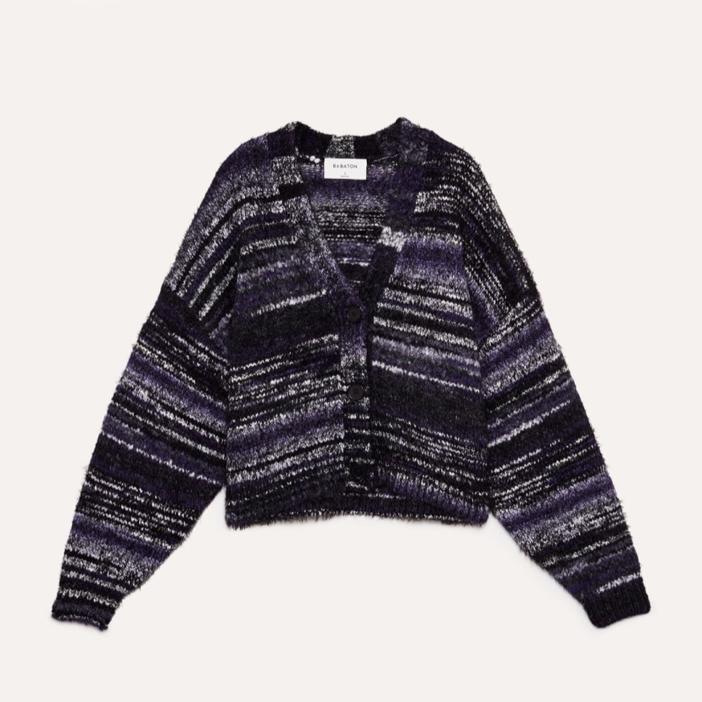 Babaton Aritzia Cardigan Grey/Black/Green/Plum